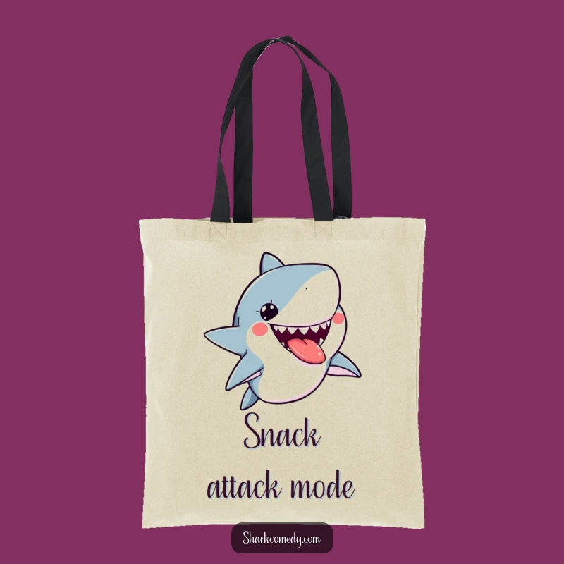 Funny Kawaii Shark Tongue Out Tote Bag, Carry Your Fun, Perfect Funny Gift