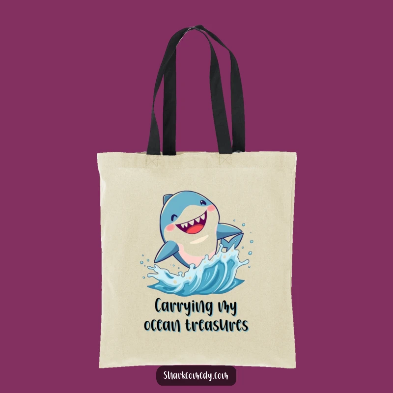 Funny Kawaii Shark Tote Bag: Carry Your Treasures with Hilarious Style