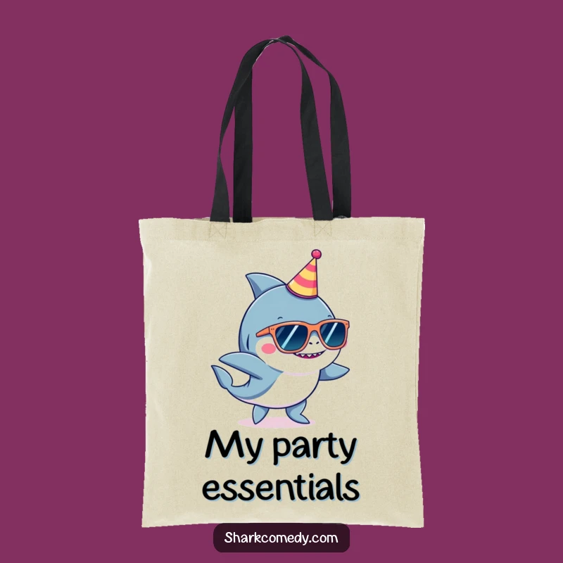 Funny Party Shark Tote Bag, Cool Beach Accessory, Humorous Celebration Gift